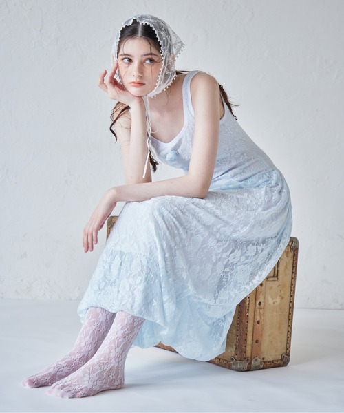 etre loin（エトルワン）の「Low switching rose lace dress（ワンピース・レディース・ブラック/サックスブルー/クリーム・M）」の8枚目の写真