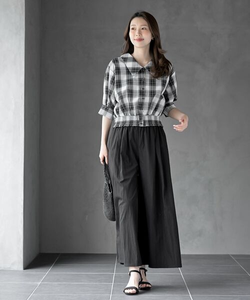 rps（アールピーエス）の「フロントタックイージーパンツ（その他パンツ・レディース・グレー/ブラック/ベージュ・フリー）」の4枚目の写真