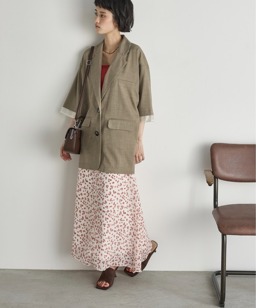 楽天市場】小花柄シフォンプリーツスカートの通販