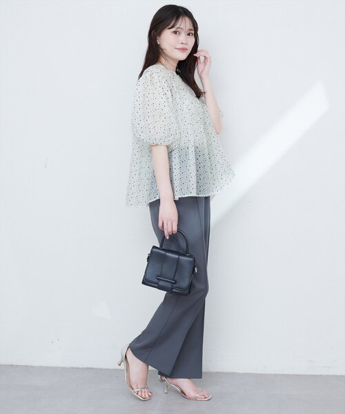 セール】【WEB限定】小花柄シャーリングブラウス（シャツ