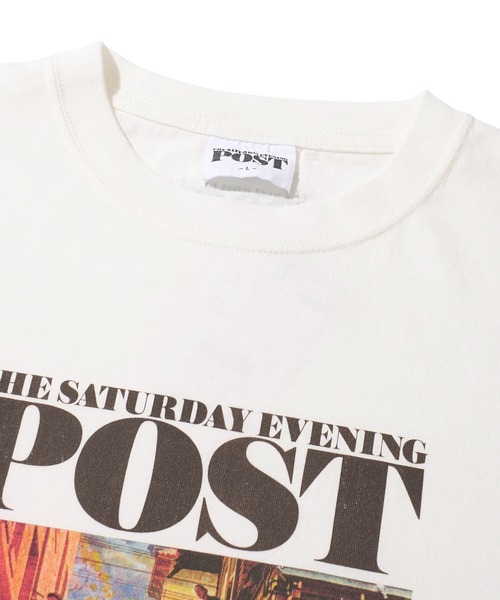 TETE HOMME（テットオム）の「【THE SATURDAY EVENING POST】Road block グラフィックプリントTシャツ（Tシャツ/カットソー・レディース・チャコールグレー/ホワイト/ブルーグレー・MEDIUM/LARGE/X-LARGE）」の8枚目の写真