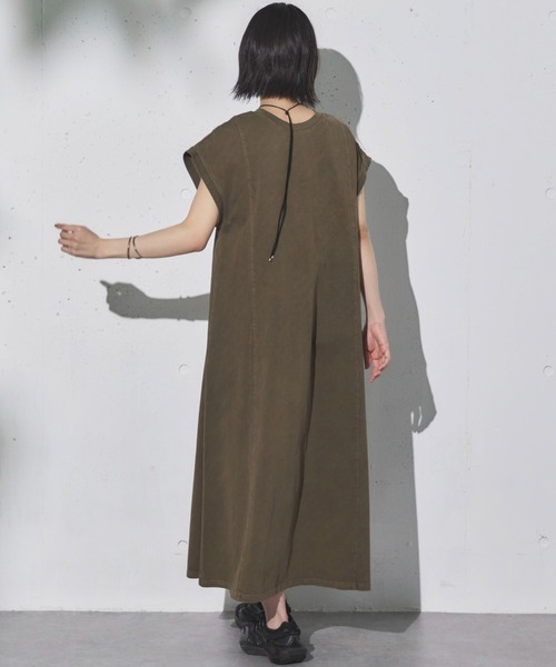 Doux archives(ドゥアルシーヴ)の「2WAYピグメントカットワンピース(ワンピース・レディース・ブラウン/チャコールグレー/カーキ・38)」の20枚目の写真