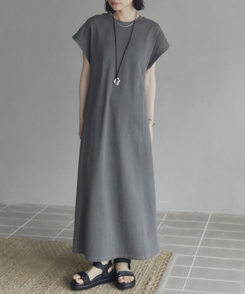 Doux archives(ドゥアルシーヴ)の「2WAYピグメントカットワンピース(ワンピース・レディース・ブラウン/チャコールグレー/カーキ・38)」の11枚目の写真