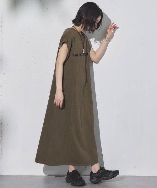 Doux archives(ドゥアルシーヴ)の「2WAYピグメントカットワンピース(ワンピース・レディース・ブラウン/チャコールグレー/カーキ・38)」の19枚目の写真