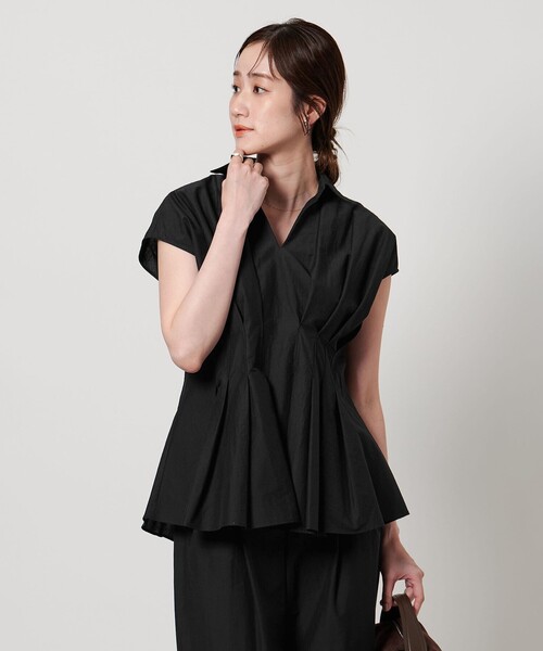 UNITED ARROWS（ユナイテッドアローズ）の「MANTECO POP フレンチスリーブ ブラウス（シャツ/ブラウス・レディース・その他7/ダークグレー/ブラック/ライトブルー・FREE）」の9枚目の写真