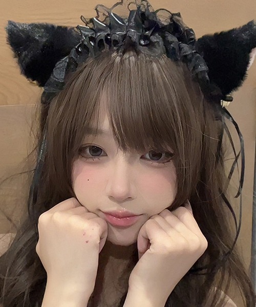 フリル ふわもこ 猫耳 ヘアバンド カチューシャ cula1194
