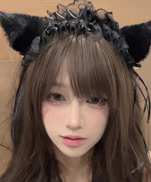 フリル ふわもこ 猫耳 ヘアバンド カチューシャ cula1194