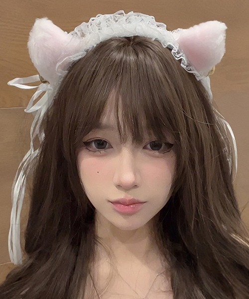 c.u.l(シーユーエル)の「フリル ふわもこ 猫耳 ヘアバンド カチューシャ cula1194(カチューシャ・レディース・ブラック/ホワイト/ピンク/ブラック系その他・FREE)」の9枚目の写真
