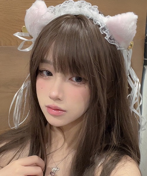 c.u.l(シーユーエル)の「フリル ふわもこ 猫耳 ヘアバンド カチューシャ cula1194(カチューシャ・レディース・ブラック/ホワイト/ピンク/ブラック系その他・FREE)」の11枚目の写真