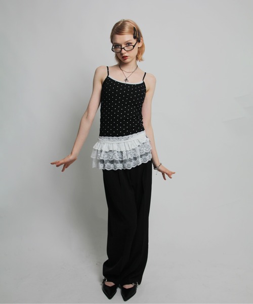 IMARI（イマリ）の「【 IMARI / イマリ 】 レース フリル レイヤード スカート #（スカート・レディース・ブラック/ホワイト/ホワイト系その他・FREE）」の7枚目の写真