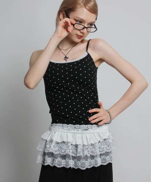 IMARI（イマリ）の「【 IMARI / イマリ 】 レース フリル レイヤード スカート #（スカート・レディース・ブラック/ホワイト/ホワイト系その他・FREE）」の9枚目の写真