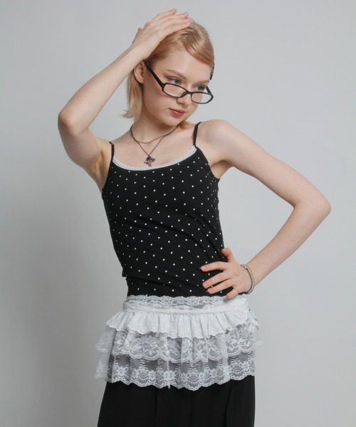 IMARI（イマリ）の「【 IMARI / イマリ 】 レース フリル レイヤード スカート #（スカート・レディース・ブラック/ホワイト/ホワイト系その他・FREE）」の10枚目の写真