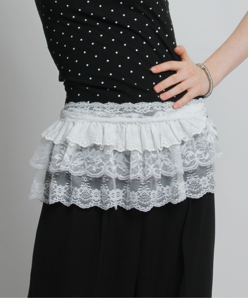 IMARI（イマリ）の「【 IMARI / イマリ 】 レース フリル レイヤード スカート #（スカート・レディース・ブラック/ホワイト/ホワイト系その他・FREE）」の11枚目の写真