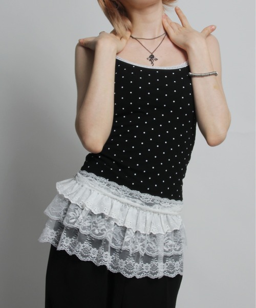 IMARI（イマリ）の「【 IMARI / イマリ 】 レース フリル レイヤード スカート #（スカート・レディース・ブラック/ホワイト/ホワイト系その他・FREE）」の12枚目の写真