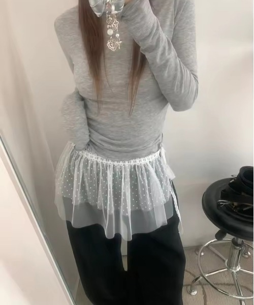 IMARI（イマリ）の「【 IMARI / イマリ 】 レース フリル レイヤード スカート #（スカート・レディース・ブラック/ホワイト/ホワイト系その他・FREE）」の15枚目の写真