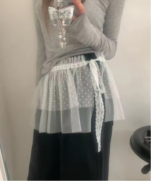 IMARI（イマリ）の「【 IMARI / イマリ 】 レース フリル レイヤード スカート #（スカート・レディース・ブラック/ホワイト/ホワイト系その他・FREE）」の16枚目の写真