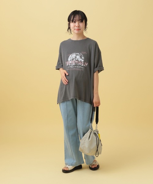 LEPSIM（レプシィム）の「【産前・産後対応】マタニティ／スペースプリントTSS　498579（マタニティウェア/グッズ・レディース・チャコールグレー/オフホワイト・FREE）」の19枚目の写真