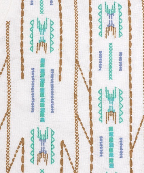 チチカカ（チチカカ）の「チマヨステッチロングTシャツ（Tシャツ/カットソー・レディース・ブラック/オフホワイト/レッド・FREE）」の14枚目の写真