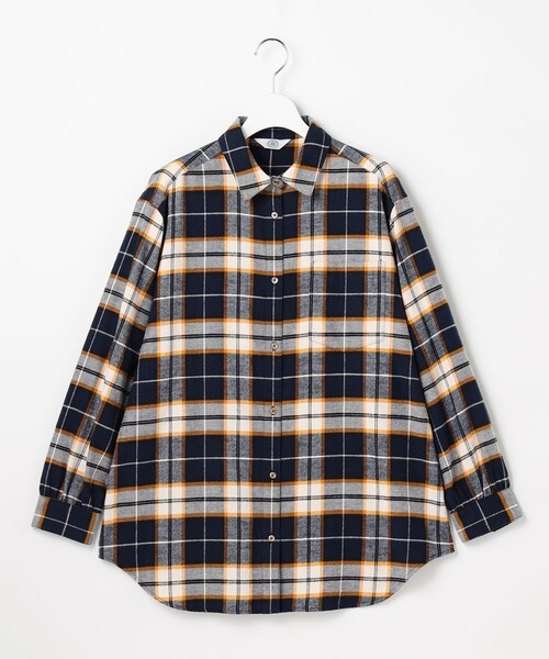 J.PRESS(ジェイプレス)の「コットン起毛タータンチェック シャツ ブラウス(シャツ/ブラウス・レディース・アイボリー系3/ブラック系3/ネイビー系3・11/9)」の14枚目の写真