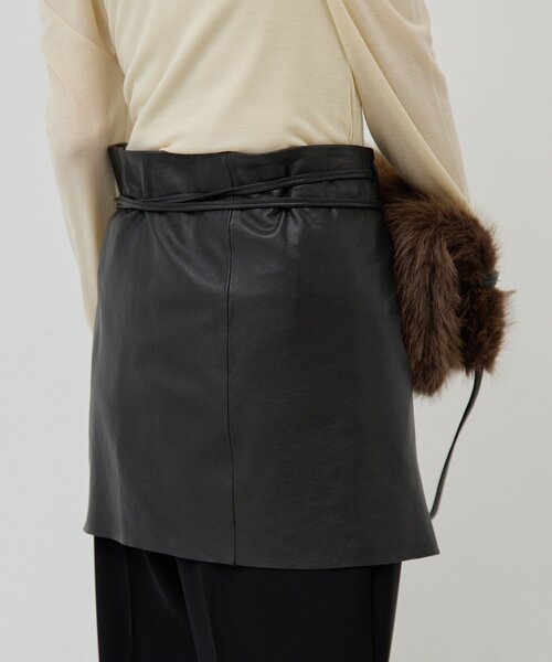 GALLARDAGALANTE（ガリャルダガランテ）の「レザーラップスカート（スカート・レディース・ブラック・FREE）」の4枚目の写真