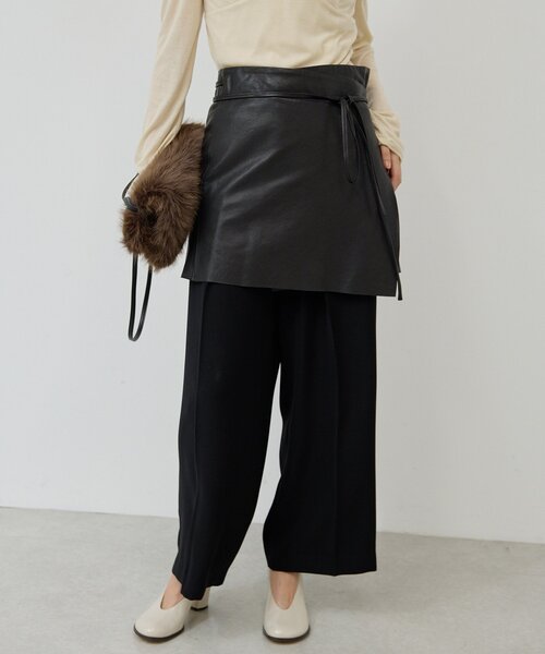 GALLARDAGALANTE（ガリャルダガランテ）の「レザーラップスカート（スカート・レディース・ブラック・FREE）」の5枚目の写真
