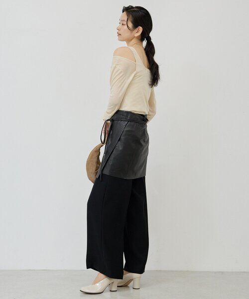 GALLARDAGALANTE（ガリャルダガランテ）の「レザーラップスカート（スカート・レディース・ブラック・FREE）」の8枚目の写真