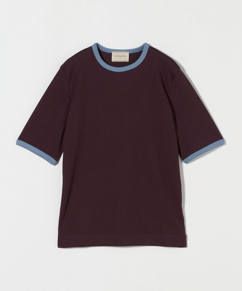 リブバイカラーパイピング ショートスリーブカットソー（Tシャツ