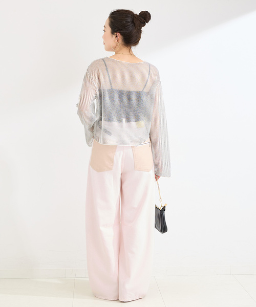 B.C STOCK(ベーセーストック)の「ウォッシャブル / DU JOUR/デュ ジュール 3D-CURVE JEAN(デニムパンツ・レディース・ネイビー/ピンク系その他・36/38)」の7枚目の写真
