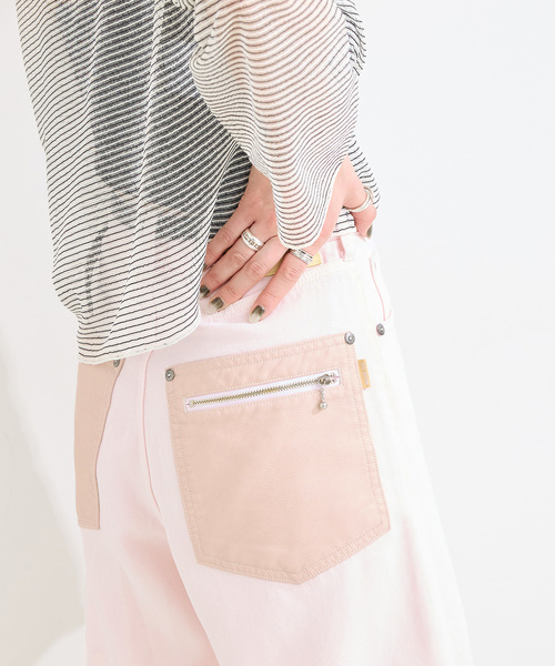 ベーセーストック デュ ジュール バレルレッグデニム36ホワイト 追加》ウォッシャブル / DU JOUR/デュ ジュール BARREL BAGGY