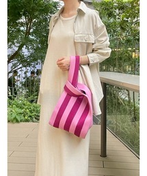 ストライプニットトート2