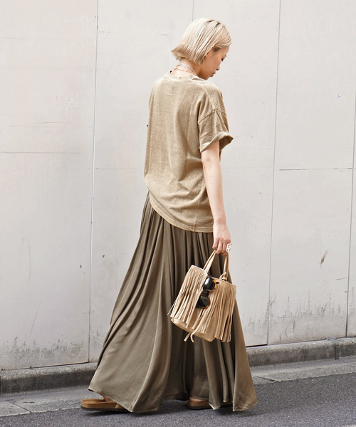 AP STUDIO（エーピーストゥディオ）の「追加エアリーギャザースカート（スカート・レディース・ブラック/カーキ・38/36）」の4枚目の写真