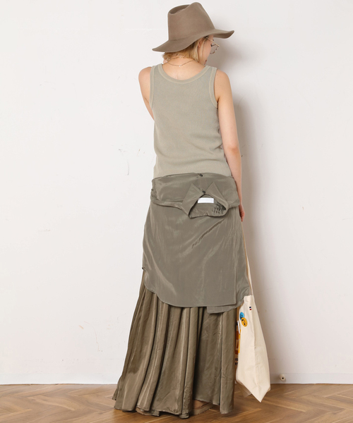 AP STUDIO（エーピーストゥディオ）の「追加エアリーギャザースカート（スカート・レディース・ブラック/カーキ・38/36）」の14枚目の写真