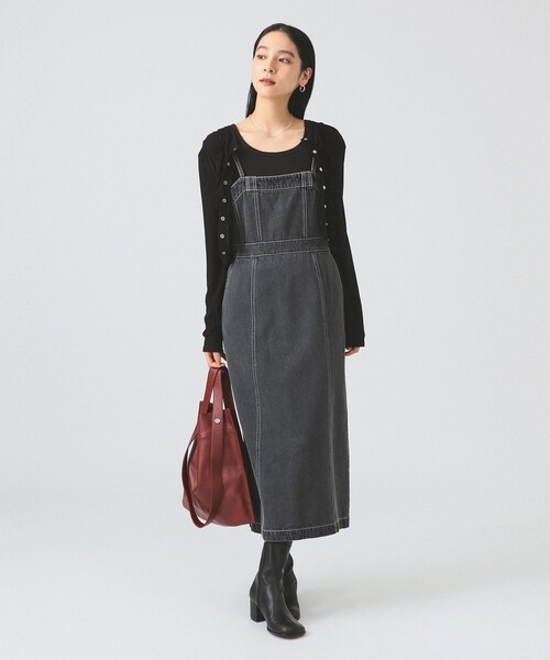 Ray BEAMS（レイビームス）の「デニム タイト キャミ ワンピース（ワンピース・レディース・ブラック/ブルー系その他4・0/1）」の3枚目の写真