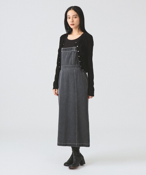 Ray BEAMS（レイビームス）の「デニム タイト キャミ ワンピース（ワンピース・レディース・ブラック/ブルー系その他4・0/1）」の4枚目の写真