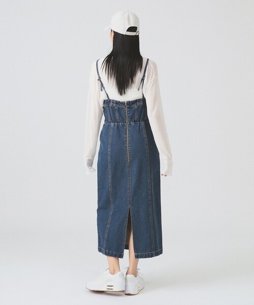 Ray BEAMS（レイビームス）の「デニム タイト キャミ ワンピース（ワンピース・レディース・ブラック/ブルー系その他4・0/1）」の9枚目の写真