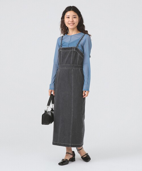 Ray BEAMS（レイビームス）の「デニム タイト キャミ ワンピース（ワンピース・レディース・ブラック/ブルー系その他4・0/1）」の10枚目の写真