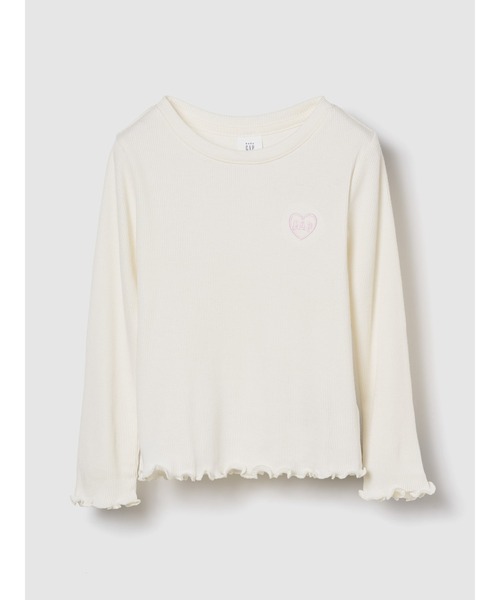 GAP(ギャップ)の「babyGap リブ クルーネックTシャツ(Tシャツ/カットソー・キッズ・アイボリー/ブラック/ピンク・80cm/90cm/95cm/100cm/105cm/110cm)」の1枚目の写真