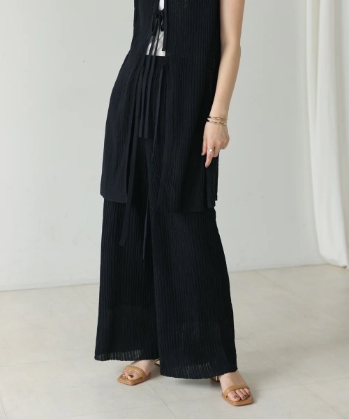 Bou Jeloud(ブージュルード)の「ウェービーメッシュニットパンツ【セットアップ可】(その他パンツ・レディース・ブラック/オフホワイト/モカ・FREE)」の17枚目の写真
