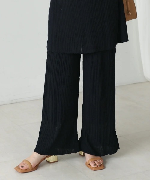 Bou Jeloud(ブージュルード)の「ウェービーメッシュニットパンツ【セットアップ可】(その他パンツ・レディース・ブラック/オフホワイト/モカ・FREE)」の19枚目の写真