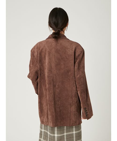 FRAY I.D（フレイアイディー）の「バリエレザーライクテーラードジャケット（テーラードジャケット・レディース・ベージュ/ブラウン/ブラック・0/1）」の8枚目の写真