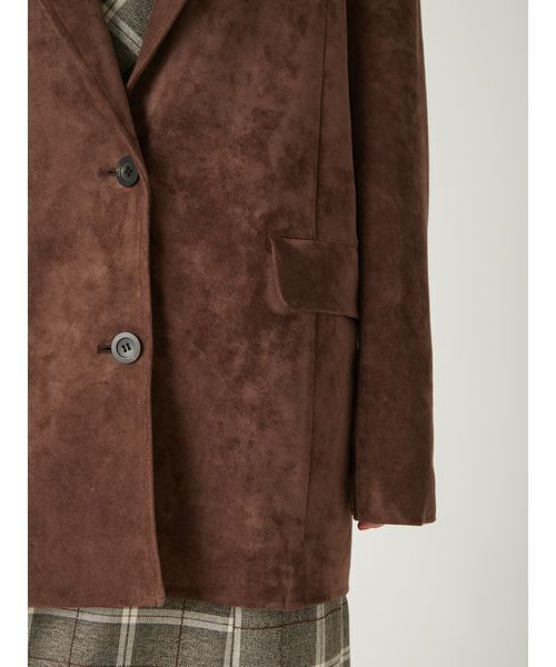 FRAY I.D（フレイアイディー）の「バリエレザーライクテーラードジャケット（テーラードジャケット・レディース・ベージュ/ブラウン/ブラック・0/1）」の14枚目の写真