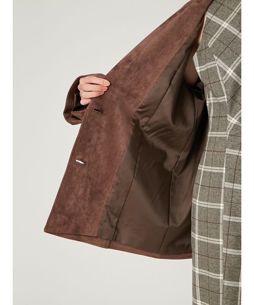 FRAY I.D（フレイアイディー）の「バリエレザーライクテーラードジャケット（テーラードジャケット・レディース・ベージュ/ブラウン/ブラック・0/1）」の15枚目の写真