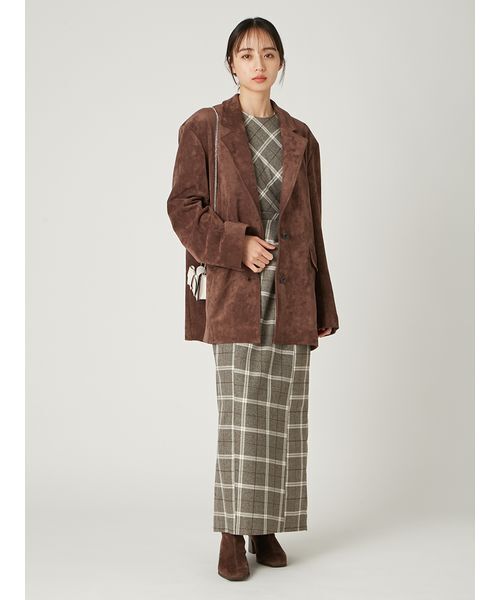 FRAY I.D（フレイアイディー）の「バリエレザーライクテーラードジャケット（テーラードジャケット・レディース・ベージュ/ブラウン/ブラック・0/1）」の9枚目の写真