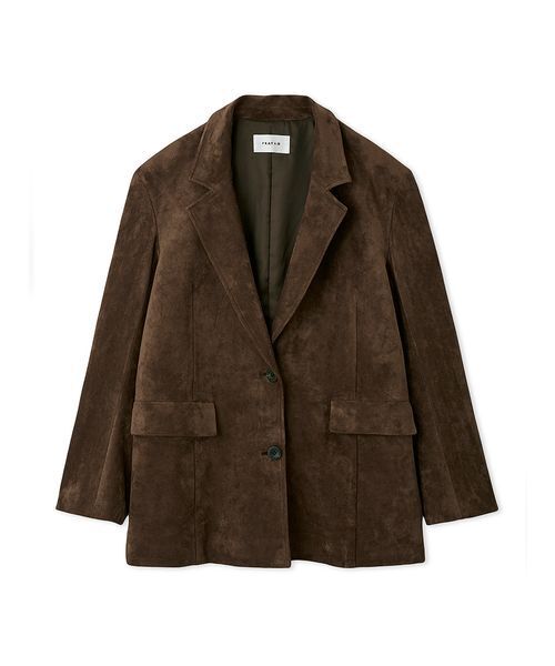 FRAY I.D（フレイアイディー）の「バリエレザーライクテーラードジャケット（テーラードジャケット・レディース・ベージュ/ブラウン/ブラック・0/1）」の19枚目の写真