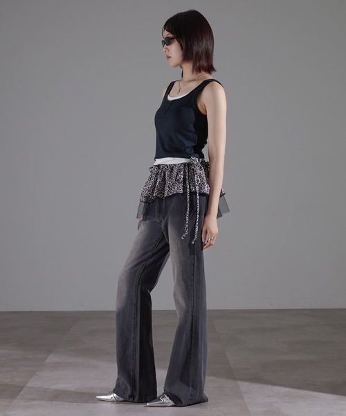 apres jour mignon(アプレジュールミニョン)の「ヘンリーレイヤードカップ付きタンク【ZOZOTOWN限定アイテム】(タンクトップ・レディース・ブラック/チャコールグレー/レッド・X-LARGE/フリー)」の16枚目の写真