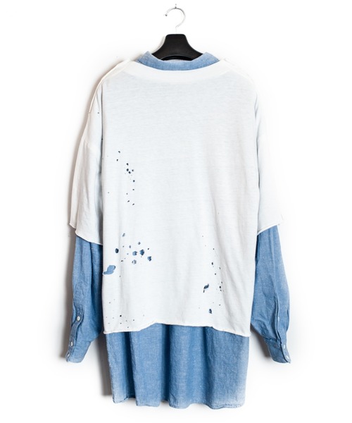 SEVESKIG（セヴシグ）の「SEVESKIG/セブシグ/PRINT SHIRTS_SH-SV-NRS-1004（シャツ/ブラウス・メンズ・インディゴブルー・SMALL/MEDIUM/LARGE/X-LARGE）」の2枚目の写真