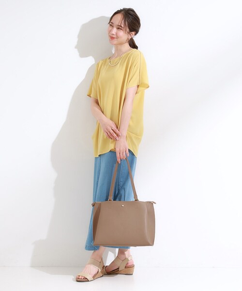 SHOO・LA・RUE(シューラルー)の「【軽量】ふわっと軽いトートバッグ【A4】(トートバッグ・レディース・グレー/ブラック/ブラウン系その他・00)」の14枚目の写真