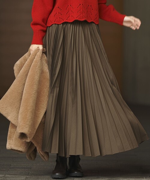 見上愛さん着用/CanCam11月号掲載】パウダリータイプライター プリーツ