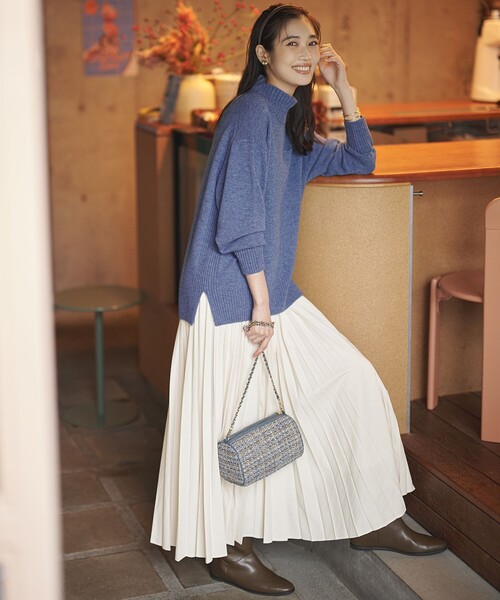 見上愛さん着用/CanCam11月号掲載】パウダリータイプライター プリーツ