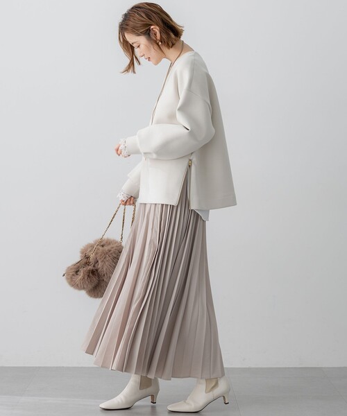 23区　パウダリータイプライター プリーツ スカート 見上愛さん着用/CanCam11月号掲載】パウダリータイプライター プリーツ